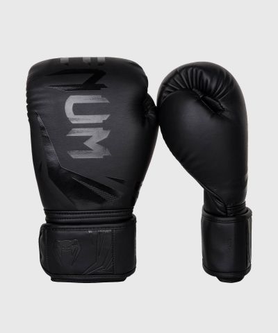 VENUM CHALLENGER 3.0 成人男女拳击手套 训练泰拳击手套-黑/黑色
