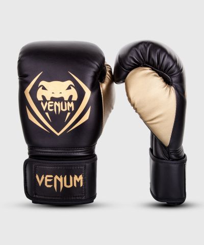 VENUM CONTENDER 成人拳击手套 训练泰拳击手套-黑/金色