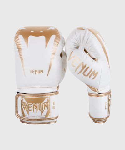 VENUM Giant 3.0 男女拳击手套 头层牛皮拳击手套 - 白金色