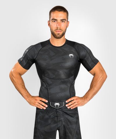 VENUM Electron 3.0 男子短袖紧身衣 运动训练防磨衣 - 黑色