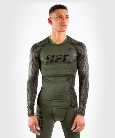 UFC | VENUM AUTHENTIC格斗周-男子长袖紧身衣 防磨上衣 - 卡其色