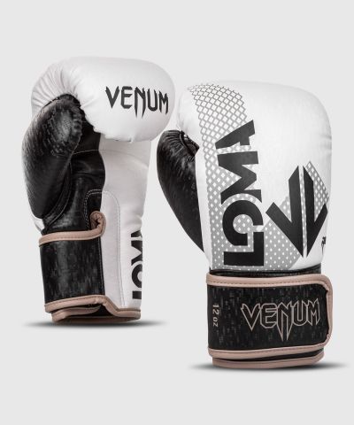 VENUM Arrow Loma版男女拳击手套 散打训练手套 - 黑/白色