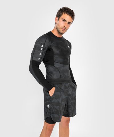 VENUM Electron 3.0 男子长袖紧身衣 运动训练塑形衣 - 黑色