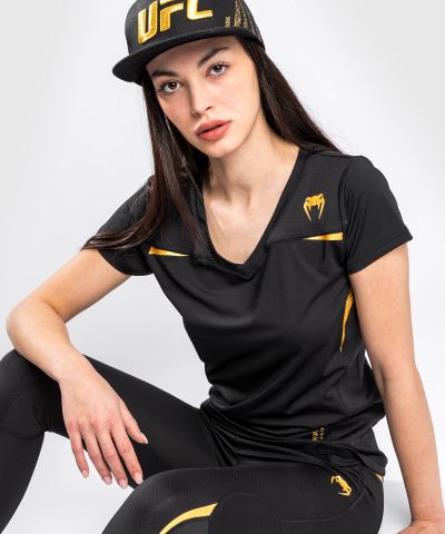 VENUM TEMPEST 2.0 女士速干短袖 运动健身T恤 - 黑/金色