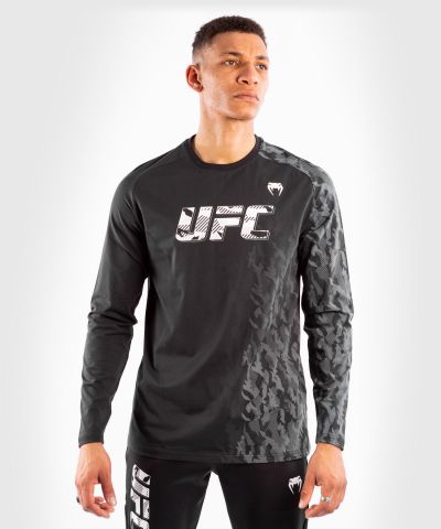 UFC | VENUM AUTHENTIC格斗周-男子长袖紧身T恤 防磨上衣 - 黑色
