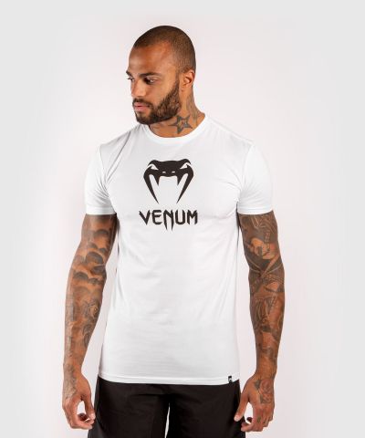 Venum Classic 男子休闲T恤 运动休闲短袖 - 白色