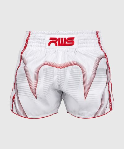 RWS x VENUM 男女泰拳短裤 运动搏击短裤 - 白色
