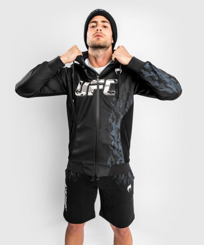 UFC ｜VENUM Fight Week 男子运动卫衣 训练跑步连帽上衣-黑色