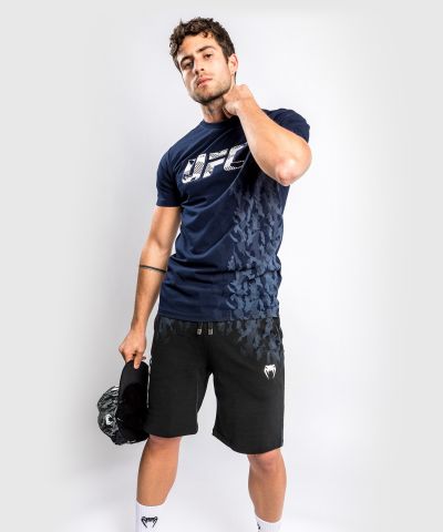 UFC ｜VENUM Fight Week 男子运动训练T恤 格斗搏击短袖-海军蓝
