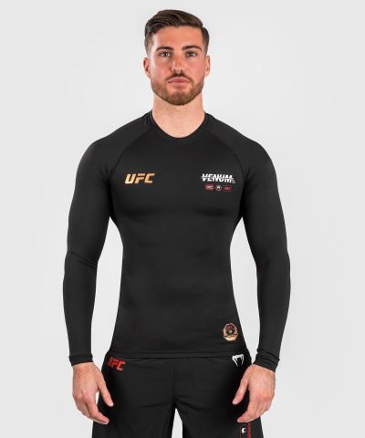 UFC Adrenaline | VENUM 格斗周 男士长袖紧身衣 - 黑色